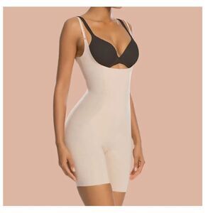 SHAPERX Tummy Control Open Bust Full Shapewear for Women Seamless Body Shaper